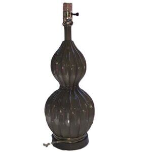 Elegant Gray Double Gourd Shape Modern Plug-In Lamp 18 inches Tall